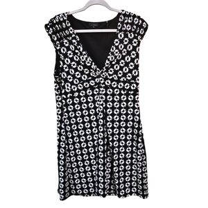 Kiara Black and White Patterned Mini Dress